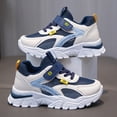 thumbnail image 2 of CAUYDY Kids Boys Girls Athletic Mesh Running Shoes Breathable Lightweight Non Slip Sneakers with Hook and Loop for Outdoor and Indoor Play(L101-Blue,13.5), 2 of 9