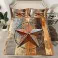 thumbnail image 2 of jejeloiu 3D Texas Stars Full Size Sheets,Rustic Farmhouse Cabin Bed Sheets,Old Wooden Plank Sheet Sets For Boys Kids,Super Cozy Room Decor,4 Pieces, 2 of 7