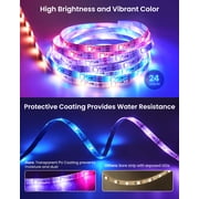 YULINKCO RGB+IC LED Lights for 75-100 Inch TV, 26.25ft Backlight Strip Behind TV, Bluetooth App & Voice Control, 44 Scene Modes, Music Sync, for Ambient Gaming, Monitor, Bedroom, Living Room