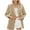 Brown, variant on Womens Solid Color Button Blazer, Structured Turndown Collar Long Sleeve Shirt With Pockets For Work/Weekend Versatility Mint Green 3XL