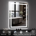 thumbnail image 5 of LED Bathroom Mirror 24x32 Inches - Anti-Fog. 3X Magnify. Front and Backlit. Frameless Design. Wall Mount Vanity Mirror for Sink. Bedroom. Entry, 5 of 11