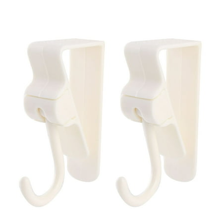 - Kitchen Bedroom Wardrobe Plastic Door Hook Hanger Pothook Organizer White 2pcs