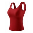 thumbnail image 2 of SwiftWear Women's Seamless Built-In Bra Tank Top Wide Strap Breathable Summer Cami with Slimming Fit Basic Layering Comfort, 2 of 5