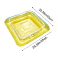 thumbnail image 2 of Thickened PVC Inflatable Pool Floating Ice Bar Serving Tray with Multi Drink Cup Holders, Large Capacity Water Fruit Beverage Snack Float, Summer Party Accessory for Swimming Pool, Yellow, 2 of 4