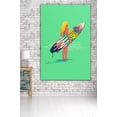 thumbnail image 3 of Sweet Relief Collection, Surfer Girl with Surfboard (36x54 Giclee Gallery Art Print, Vivid Textured Wall Decor), 3 of 3