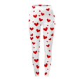 thumbnail image 4 of KDFJPTH Women's High Waist Heart Print Leggings Soft Stretchy Workout Yoga Pants Casual Loungewear White L, 4 of 4