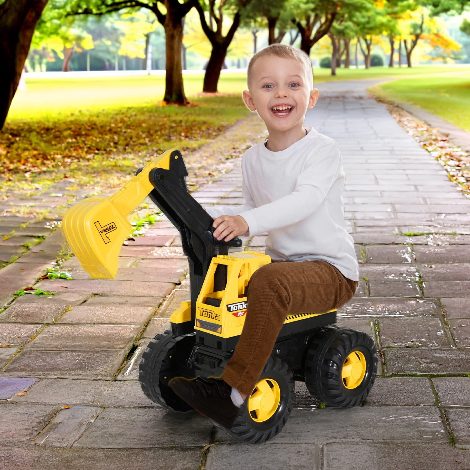 Tonka Excavator Foot to Floor Ride On for Kids