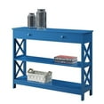 thumbnail image 2 of Pemberly Row Transitional One-Drawer Console Table in Blue Wood Finish, 2 of 10