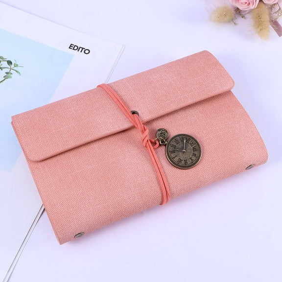 Masteelf  Vintage Notebook Retro Scrapbook Journals Notebooks Work Pink