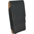 thumbnail image 3 of Black Leather Vertical Belt Loop Case is Compatible with Cricket Icon 3, Splendor, ATT Motivate 2 with a thin cover on, 3 of 7