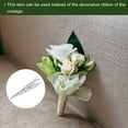 thumbnail image 6 of Uxcell 42mm Alloy Corsage Decorative Holder Vase for Wedding Party Prom White Gold, 6 of 6