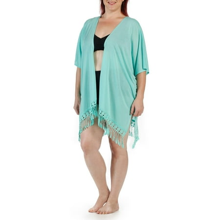 kimono plus fringe swim walmart catalina