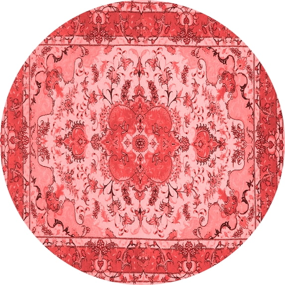 Ahgly Company Indoor Round Persian Red Traditional Area Rugs, 7' Round