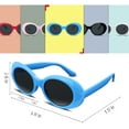 thumbnail image 2 of FEISEDY Clout Goggles Sunglasses Women Men Retro Oval Sunglasses B2253, 2 of 5