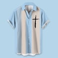 thumbnail image 2 of DGMIOCS Men's Regular Fit Shirt Regular Fit Comfortable Daily Shirt Light Blue M, 2 of 3