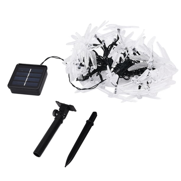Cadena de lámpara de libélula, cadena de luces solares de libélula, cadena de lámpara de libélula para exteriores, luces de cadena solares altamente versátiles