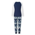 thumbnail image 3 of Hirigin Christmas Family Pajamas Matching Set Letter Santa Hat Print Long Sleeve Tops and Snowman Snowflake Print Pants Sleepwear, 3 of 7