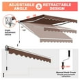 thumbnail image 6 of Gymax 8' x 6.6' Patio Retractable Awning Sunshade Shelter w/Manual Crank Handle Coffee, 6 of 9