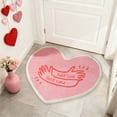 thumbnail image 3 of Moocorvic Heart Shaped Valentines Day Rug Non Slip Bath Mat for Bedroom Bathroom 24Inch, 3 of 6