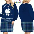 2024 Anime Hello Kitty Clothes S3XL Streetwear Women's Hoodie Dress