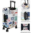 thumbnail image 3 of Luggage Approved Travel Suitcase Protector Funny Postmarks Elastic Washable Baggages for 21-24 inch Luggage (M), 3 of 6