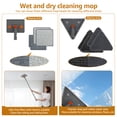 thumbnail image 5 of Wall Cleaner Mop with Long Handle Triangle and Rectangle Mop Head Baseboard Cleaner with Scraper 360° Rotatable Ceiling Cleaner Mop with Reusable Mop Pads for Wall Windows Floors, 5 of 10