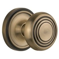 Nostalgic Warehouse Cladec_Sd_Nk Vintage Art Deco Solid Brass Single Dummy Door Knob -