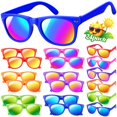 thumbnail image 1 of Gafas de sol YADIYA Kids Neon de 3 a 8 años, paquete de 24 con UV400, 1 of 7