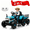 Blue, variant on Xuanlur 24V Powered Ride on Tractor, 24 Volt Ride on Toys Car for Kids with Trailer, Max 5Mph, Remote Control, Music Player, Bluetooth, LED Light, 400W Power Car Wheels-Emerald