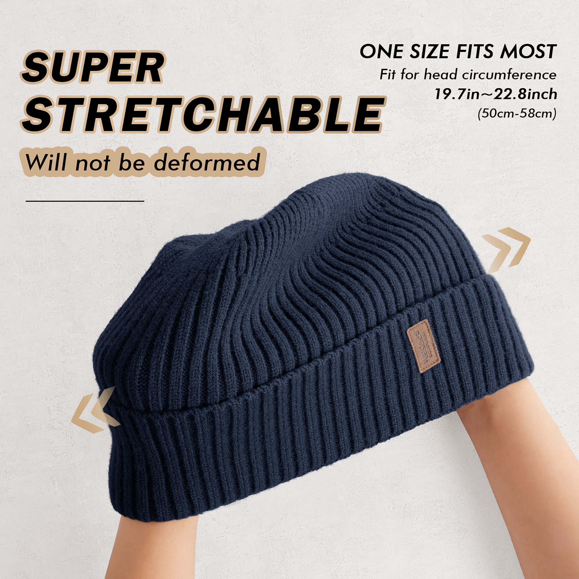 Wmcaps Fleece Lined Beanie Hat, Unisex Winter Knit Cap photo 5