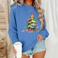 thumbnail image 2 of Christmas Sweatshirts for Womens Christmas Clothing Loose Plus Size Blouses Tops Fashion Cute Xmas Tree Printed Shirts Pullover Winter Long Sleeve Crewneck Sweaters, 2 of 6