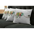 thumbnail image 5 of Ambesonne Colorful Throw Pillow Cover 4 Pack, Chameleon on Branch, 16", Multicolor, 5 of 5