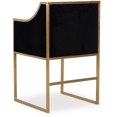 thumbnail image 4 of TOV Furniture Atara 20" Transitional Velvet Dining Chair in Black/Gold, 4 of 6