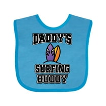 Inktastic Daddy Surfing Buddy Kids Surfer Boys or Girls Baby Bib