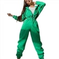 thumbnail image 3 of Conjunto de Mono de para Mujer, Sudadera con Capucha y Cintura Alta Verde L, 3 of 7