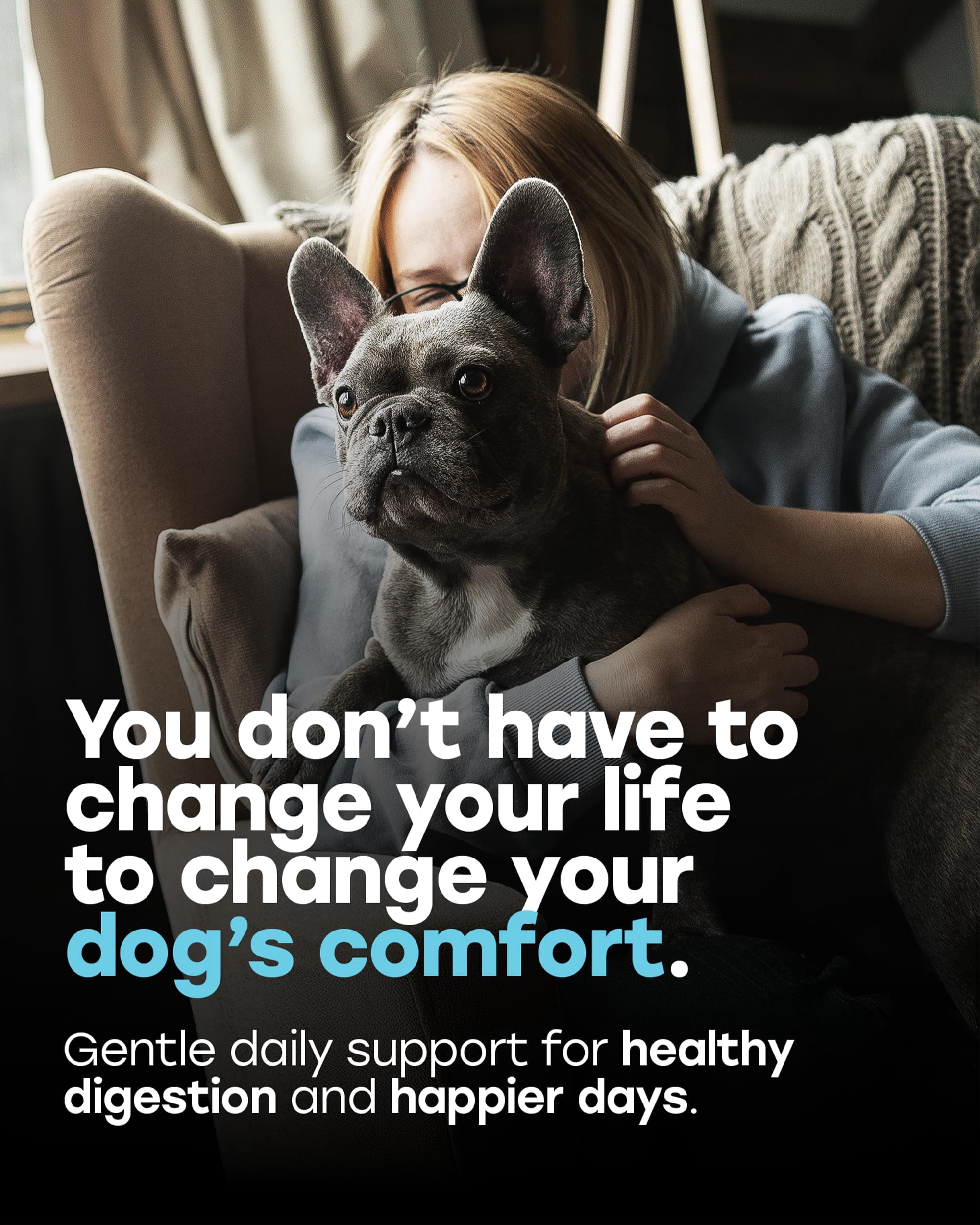 Pup Choice Probiotics for Dogs with Digestive Enzymes, Prebiotics, Fiber & Omega-3 – Gut Health & Digestion Support, Beef Flavor Soft Chews, 140 Count