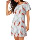 thumbnail image 2 of Disketp Koi Fish Corals,Spring Summer para Camisón Corto de Manga Corta para Mujeres, Camisón Cómodo con Escote Redondo, Bonito y Confortable, 2 of 6