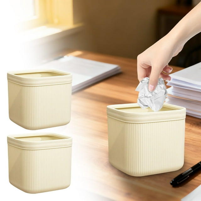 Rubbish Bags Organization Desktop Open Top with Removable Inner for Waste Disposal in Home and Kitchen 3PCS