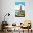 thumbnail image 4 of Golden Gate Gaze Frameless Free Floating Tempered Glass Panel Graphic Wall Art , 36" x 24", 4 of 9