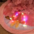 thumbnail image 3 of Árbol De Navidad Con Rosa Claro Rudolph Felpa Alfombra De Árbol De Navidad Árbol De Navidad Decoración De Fiesta Navideña seitruly HA046693-01, 3 of 6