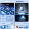 thumbnail image 2 of RNRUO 15.6" Windows 11 Laptop, 16GB RAM 512GB SSD, Intel Pentium Gold 6500Y with 2 Cores Up to 3.4GHz, Full HD Display, Office 2024, WiFi5 BT5.0, Laptop Computer, Dark Gray, 2 of 8