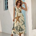 thumbnail image 2 of Beach Seashell Starfish King Size Sleeveless Dress Dresses Summer Women Dresses Clothing Woman Dresses Dress, 2 of 6