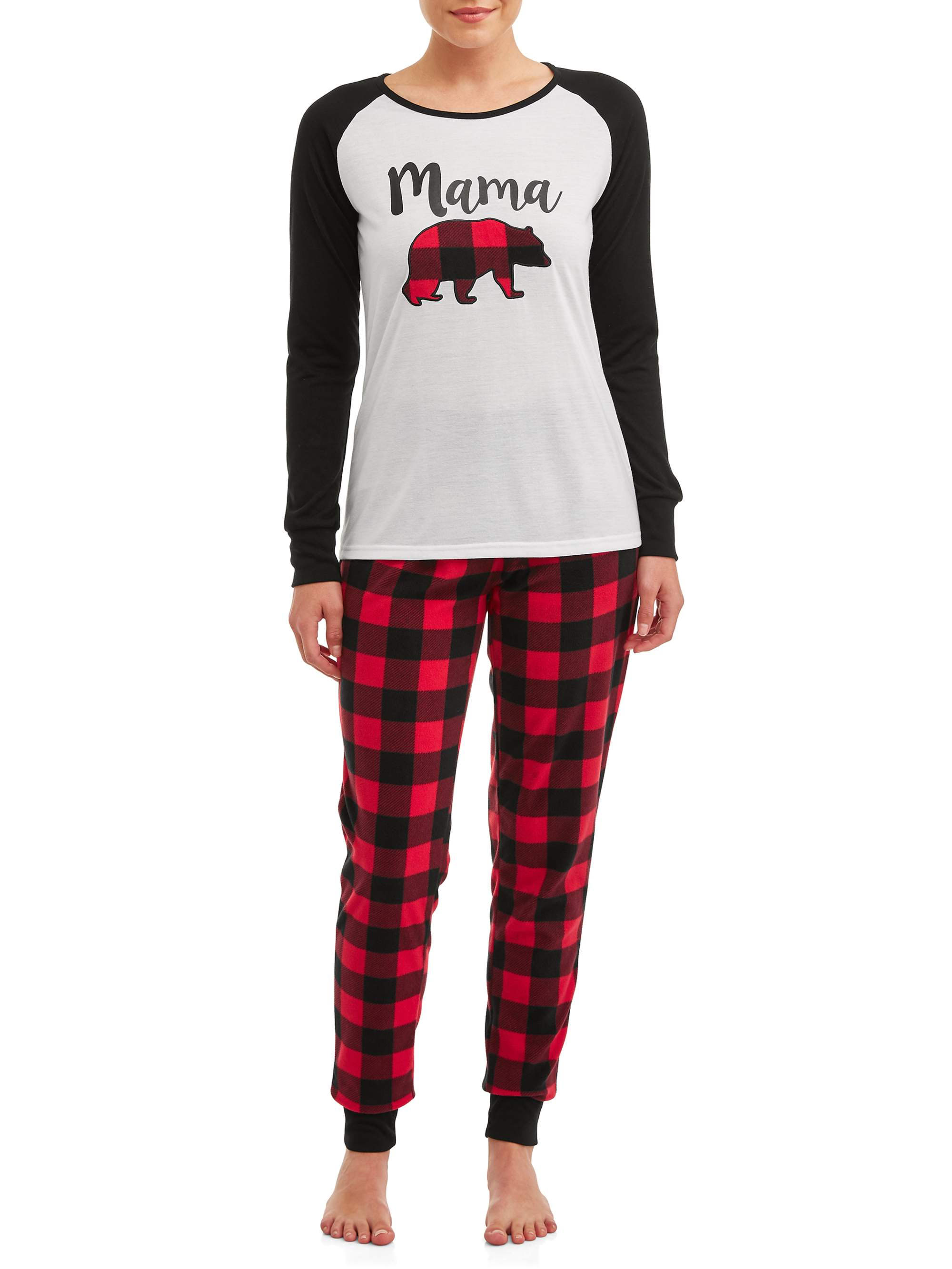 Herimmy Matching Family Christmas Pajamas Set Bear Print Soft Pjs Cotton Family Sleepwear
