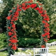 thumbnail image 4 of Red Rose Garland,7.6Ft Artificial Silk Rose Vines Plants,Hanging Ivy Garland,Fake Flowers Vine,for Valentine's Day Mother's Day Party Decoration,Wedding Garden Arch Arrangement By Scheam, 4 of 7