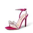 thumbnail image 1 of Tacones de Satén Rosa Fucsia para Mujer DREAM PAIRS 10 cm Talla 9 US, 1 of 7