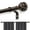Bronze, variant on Curtain Rods for Windows 48 to 120 inches, Adjustable Length Curtain Rod with Metal Finials, 1 inch Diameter Heavy Duty Drapery Rod for Modern Decor Bedroom Kitchen Living Room