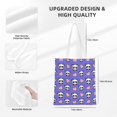 thumbnail image 4 of DouZhe Reusable Grocery Bags, Cute Hearts Love Panda Lightweight Polyester Canvas Cloth Tote Bag for Travle Gym Shopping School, 15" x 16", 4 of 7