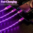 thumbnail image 2 of CHUANK 3 in 1 Light up Charging Cable 6.6ft Led Flowing Charging Cable Multiple Fast Charging Cable 3.0 Fast Phone Charger Data Transfer Durable TPE Charging Cord for Micro USB Type C and, 2 of 6