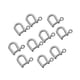 thumbnail image 2 of 10 Uds hebillas de tornillo Pin llaveros tornillo en grillete anillos de Metal D Clips de pulsera para mochilas DIY reemplazo artesanal , plata, 2 of 8