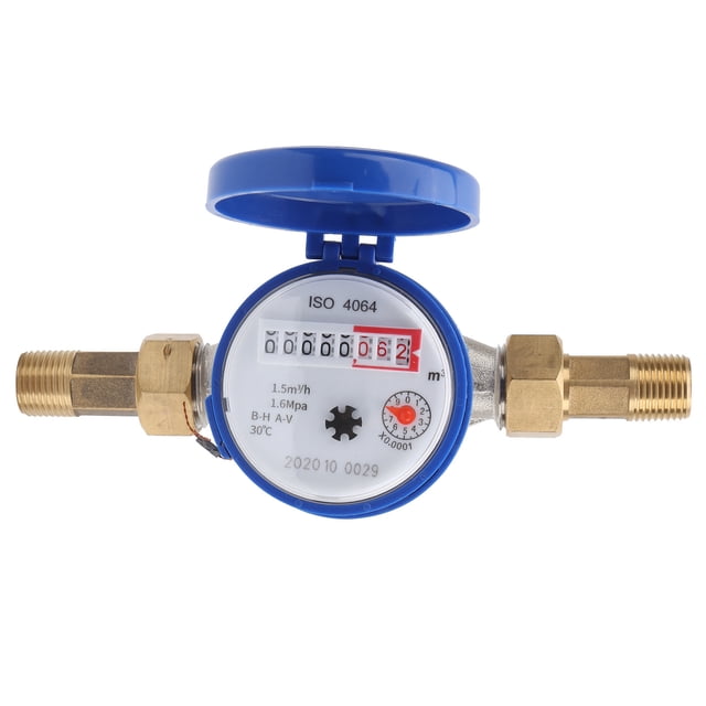 Medidor de agua mecánico, TSS3002E BSP 1/2 Medidor de flujo de agua mecánico Medidor de agua fría construido para durar